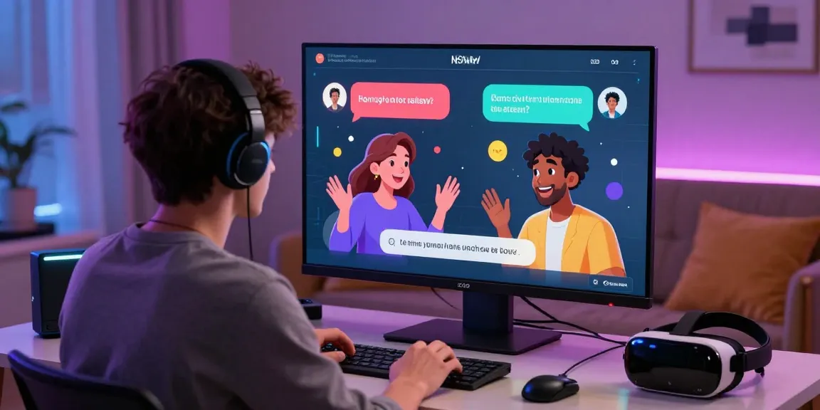 Engaging CrushOn character AI chat interaction in a modern home office setting.